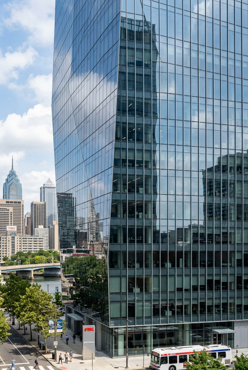 Vista SpectraSelect solar control window film on Philadelphia office glass
