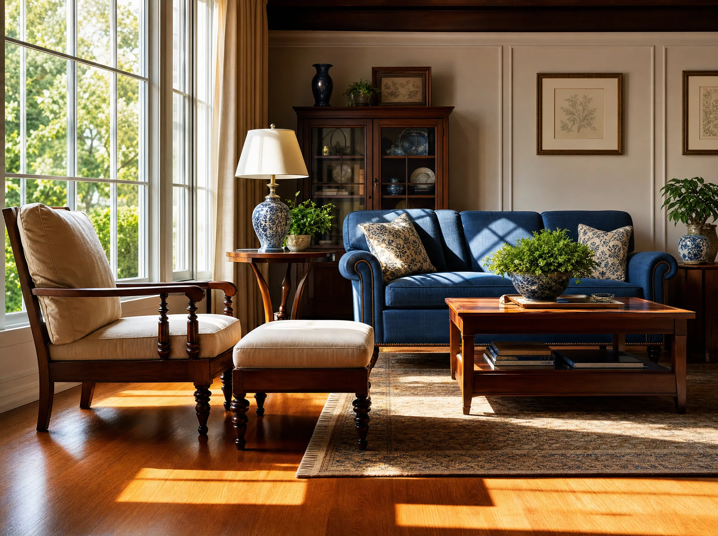 UV-blocking window film protecting an Allentown home interior from sun damage and fading