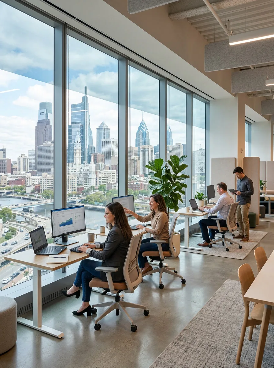 3M solar control window film installed in a Camden NJ commercial office — heat and UV reduction