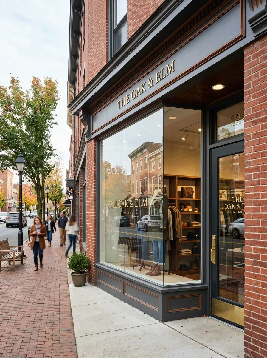 Clean unmarked storefront glass in South Jersey protected by Graffiti Shield sacrificial film