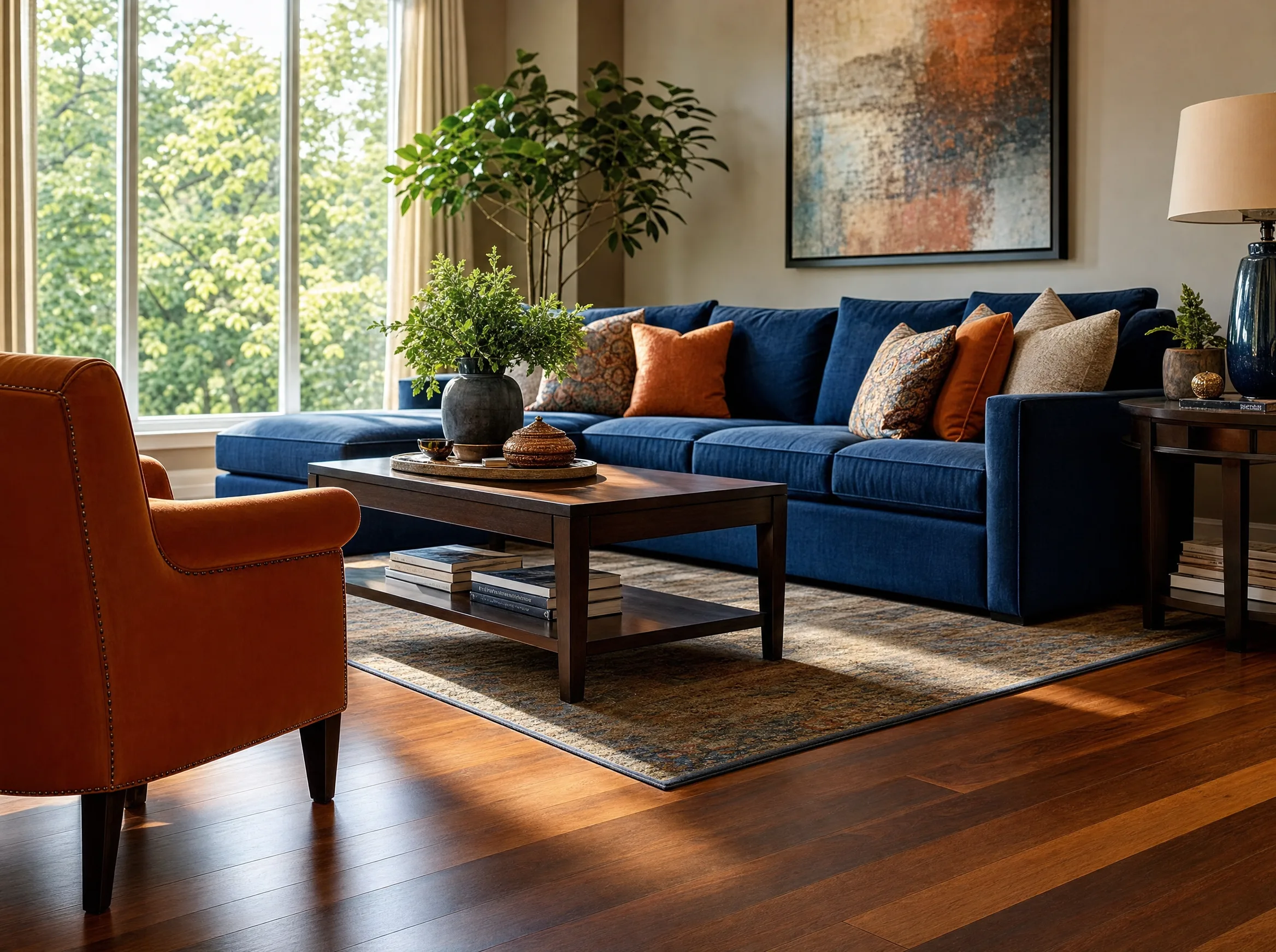 UV-blocking window film protecting an Erie home interior from sun damage and fading