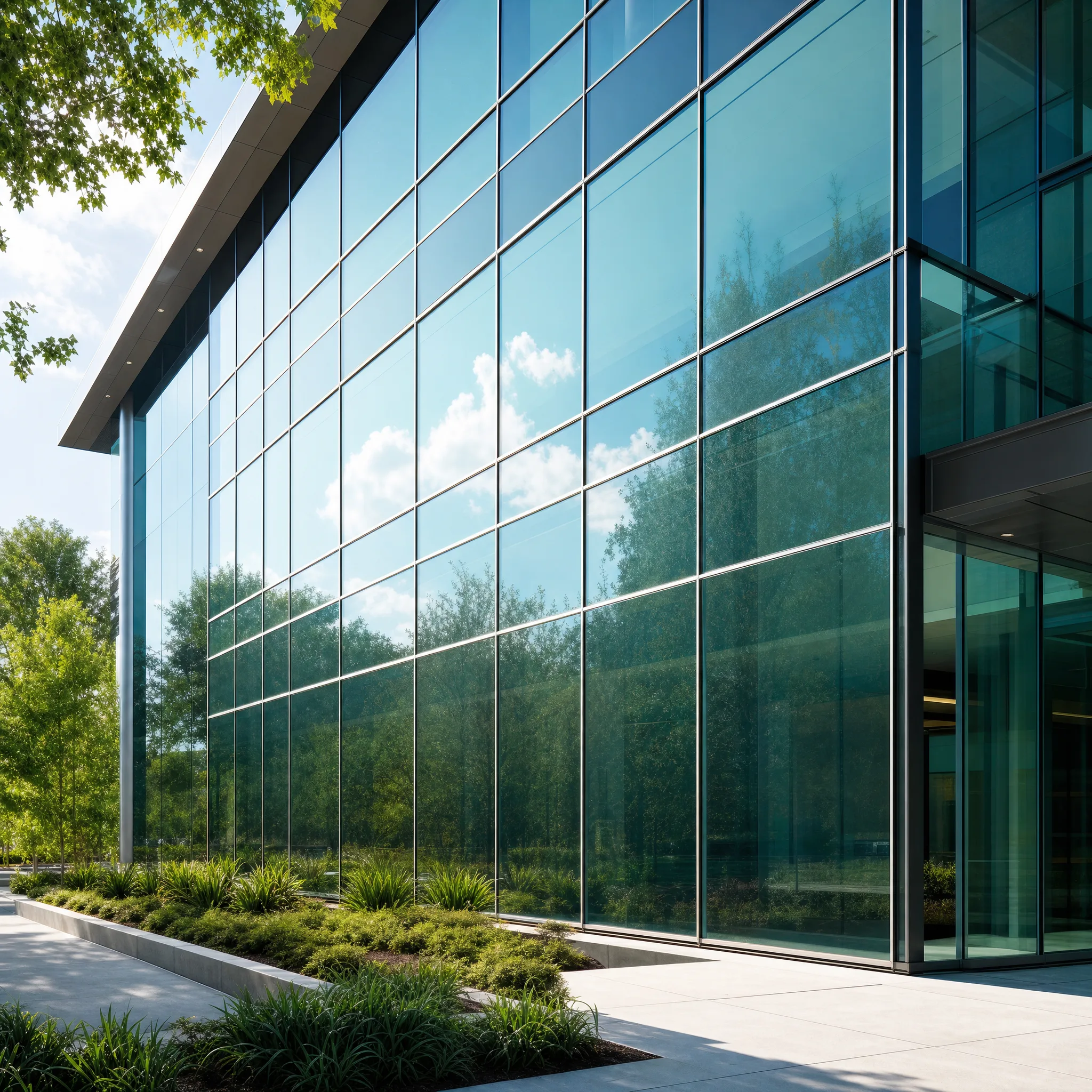 LLumar solar control window film on a Pittsburgh PA commercial building — glare and heat rejection
