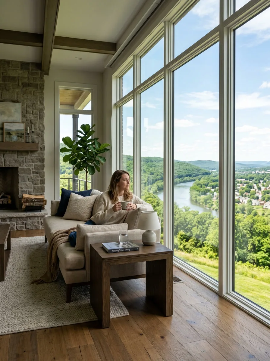Crystal-clear Huper Optik ceramic window film in a luxury high-rise interior