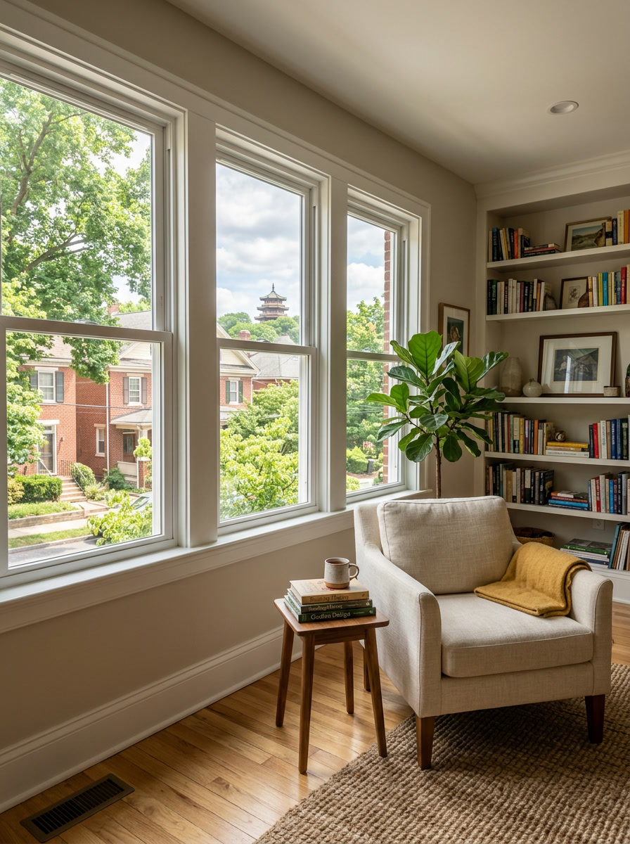 Vista residential window film in a Reading PA home interior — UV protection and energy savings
